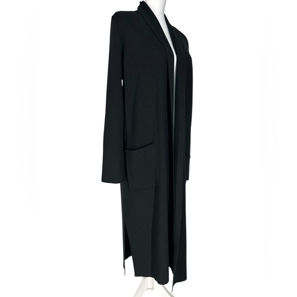 J. JILL / Black Cardigan Duster Wrap Sweater / Medium - Picture 8 of 11